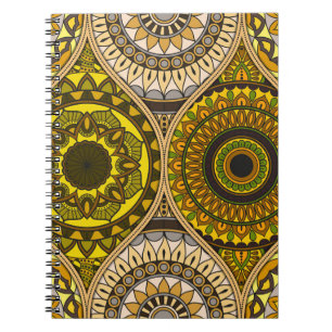 Patroon met mandalas. decoratieve elementen notitieboek
