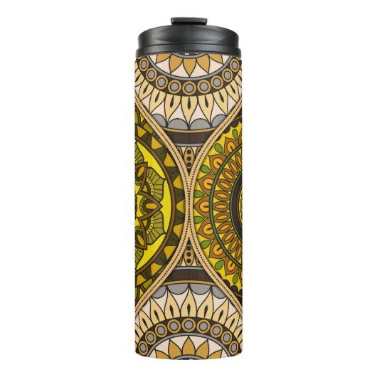 Patroon met mandalas. decoratieve elementen thermosbeker (Voorkant)