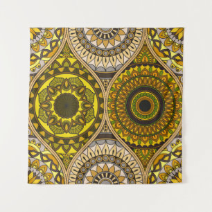 Patroon met mandalas.  decoratieve elementen wandkleed