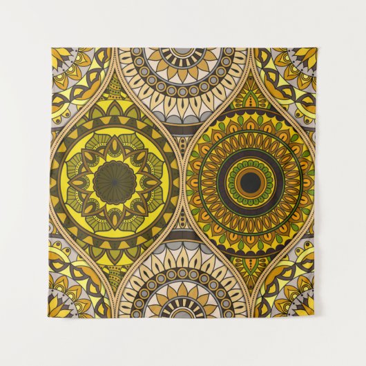 Patroon met mandalas. decoratieve elementen wandkleed (Voorkant)