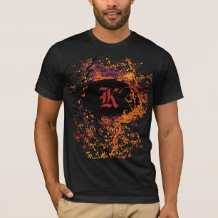 patroon met monogram Letter K T-shirt