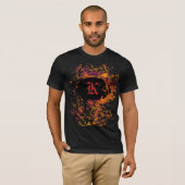  patroon met monogram Letter K T-shirt (Voorkant volledig)