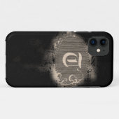 patroon met monogram T Case-Mate iPhone Case (Achterkant (horizontaal))