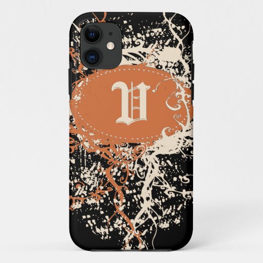  patroon met monogram V Case-Mate iPhone Case (Achterkant)