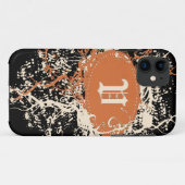  patroon met monogram V Case-Mate iPhone Case (Achterkant (horizontaal))