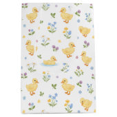 Patroon met Mooie Eendjes en Wilde Bloemen Medium Cadeauzakje (Voorkant)