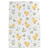 Patroon met Mooie Eendjes en Wilde Bloemen Medium Cadeauzakje (Achterkant)