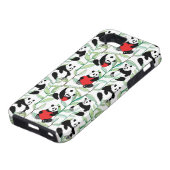 patroon met mooie panda ' s met hart Case-Mate iPhone case (Onderkant)