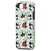 patroon met mooie panda ' s met hart Case-Mate iPhone case (Achterkant Links)