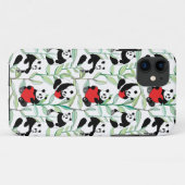 patroon met mooie panda ' s met hart Case-Mate iPhone case (Achterkant (horizontaal))
