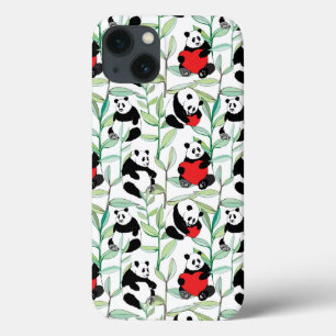 patroon met mooie panda ' s met hart Case-Mate iPhone case