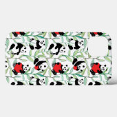 patroon met mooie panda ' s met hart Case-Mate iPhone case (Achterkant (horizontaal))