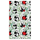 patroon met mooie panda ' s met hart klein cadeauzakje (Achterkant)