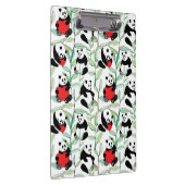 patroon met mooie panda ' s met hart klembord (Rechts)