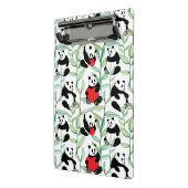 patroon met mooie panda ' s met hart mini klembord (Angled2)