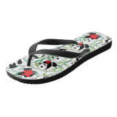 patroon met mooie panda ' s met hart teenslippers (Schuin)