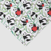 patroon met mooie panda ' s met hart tissuepapier (Detail)