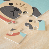Patroon met Mopshondjes Legpuzzel (Zijkant)