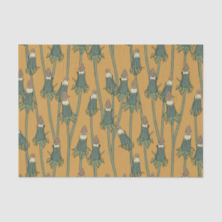 Patroon met ongeopende andelion tissuepapier