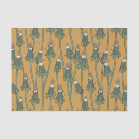 Patroon met ongeopende andelion tissuepapier (Voorkant)