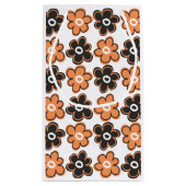 Patroon met Oranje en zwarte rembloemen Klein Cadeauzakje (Achterkant)