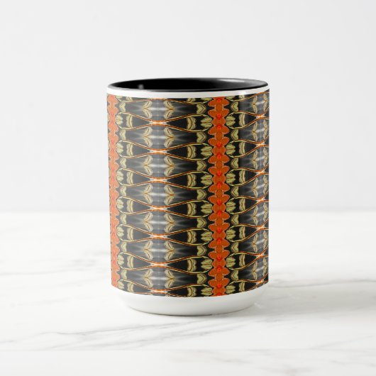 Patroon met oranje koffie Mok (Midden)