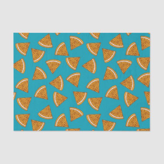 Patroon met oranje kwartsplak tissuepapier (Voorkant)