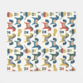 Patroon met paarden geïnspireerd door de scandinav fleece deken (Voorkant (Horizontaal))