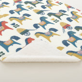 Patroon met paarden geïnspireerd door de scandinav sherpa deken (3/4)