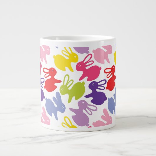 patroon met Paaskonijnen Grote Koffiekop (Voorkant)