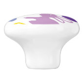 patroon met Paaskonijnen Keramische Knop (Zijkant)