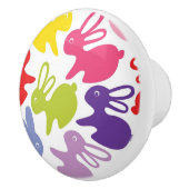 patroon met Paaskonijnen Keramische Knop (Rechts)