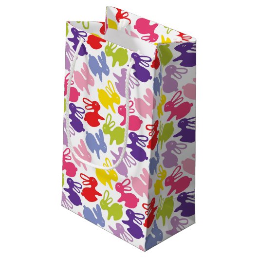 patroon met Paaskonijnen Klein Cadeauzakje (Achterkant Gekanteld)