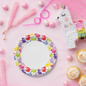 patroon met Paaskonijnen Papieren Bordje (Feest)