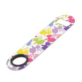 patroon met Paaskonijnen Speed Flessenopener (Voorkant Gekanteld)