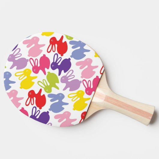 patroon met Paaskonijnen Tafeltennisbatje (Zijkant)