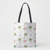 Patroon met palmbomen, ankers en reddingsboeien tote bag (Voorkant)