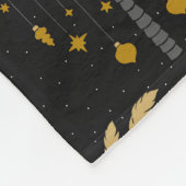 Patroon met palmbomen en ornamenten fleece deken (Hoek)