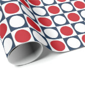 Patroon met patriottische retro-Stippen Cadeaupapier (Rol Hoek)