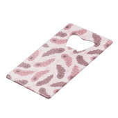 patroon met paukveren creditkaart flessenopener (Voorkant Gekanteld)