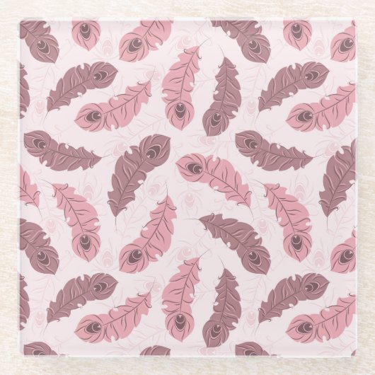 patroon met paukveren glazen onderzetter (Voorkant)