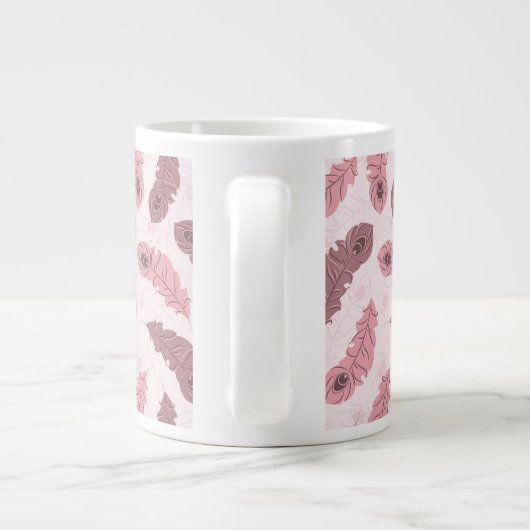 patroon met paukveren grote koffiekop (Achterkant)