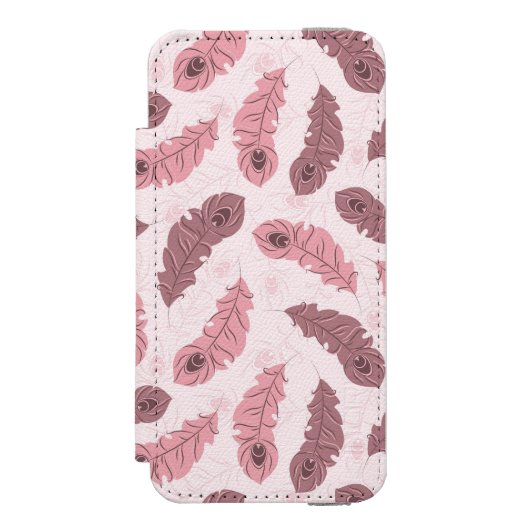 patroon met paukveren incipio iPhone portemonnee hoesje (Voorkant Agenda)