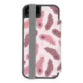 patroon met paukveren incipio iPhone portemonnee hoesje (Agenda Achterkant)