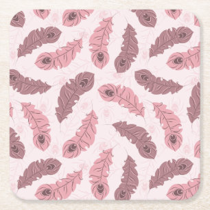 patroon met paukveren kartonnen onderzetters