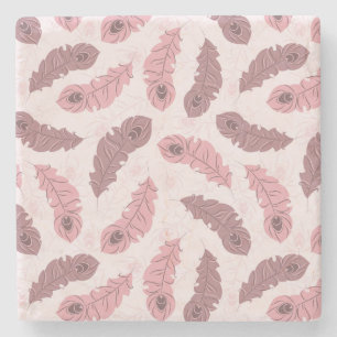 patroon met paukveren stenen onderzetter