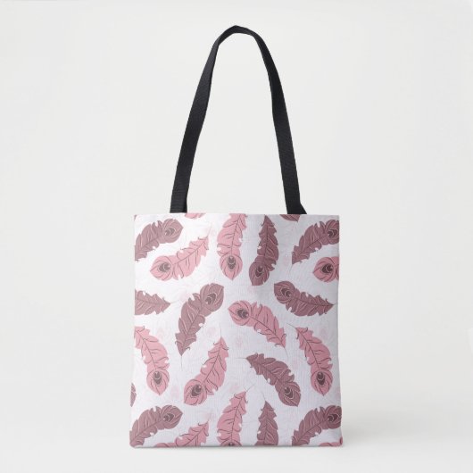 patroon met paukveren tote bag (Voorkant)