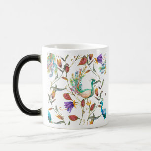 Patroon met pauw en bloemen pauw magische mok