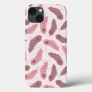 patroon met pauwenveren iPhone 13 hoesje