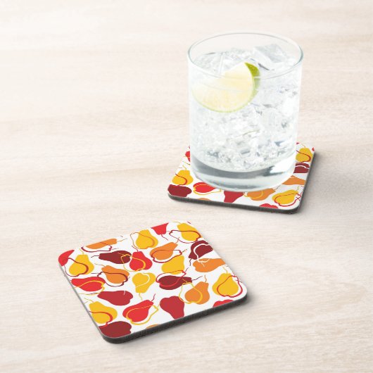 Patroon met peren bier onderzetter (Rechterzijde)